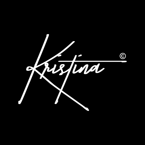 Kristina Logo (White on Black)