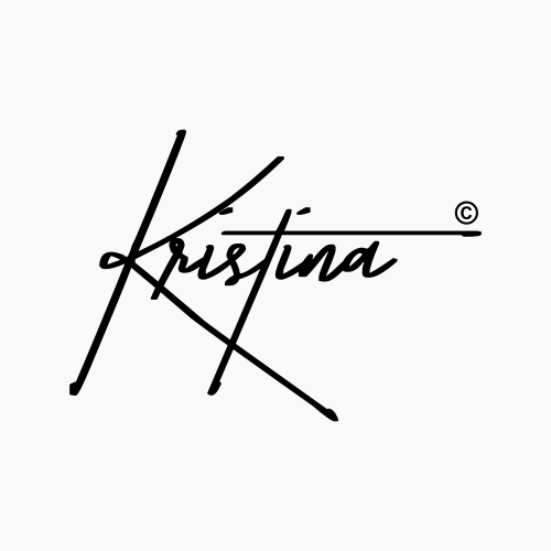 Kristina Logo (Black on Black)
